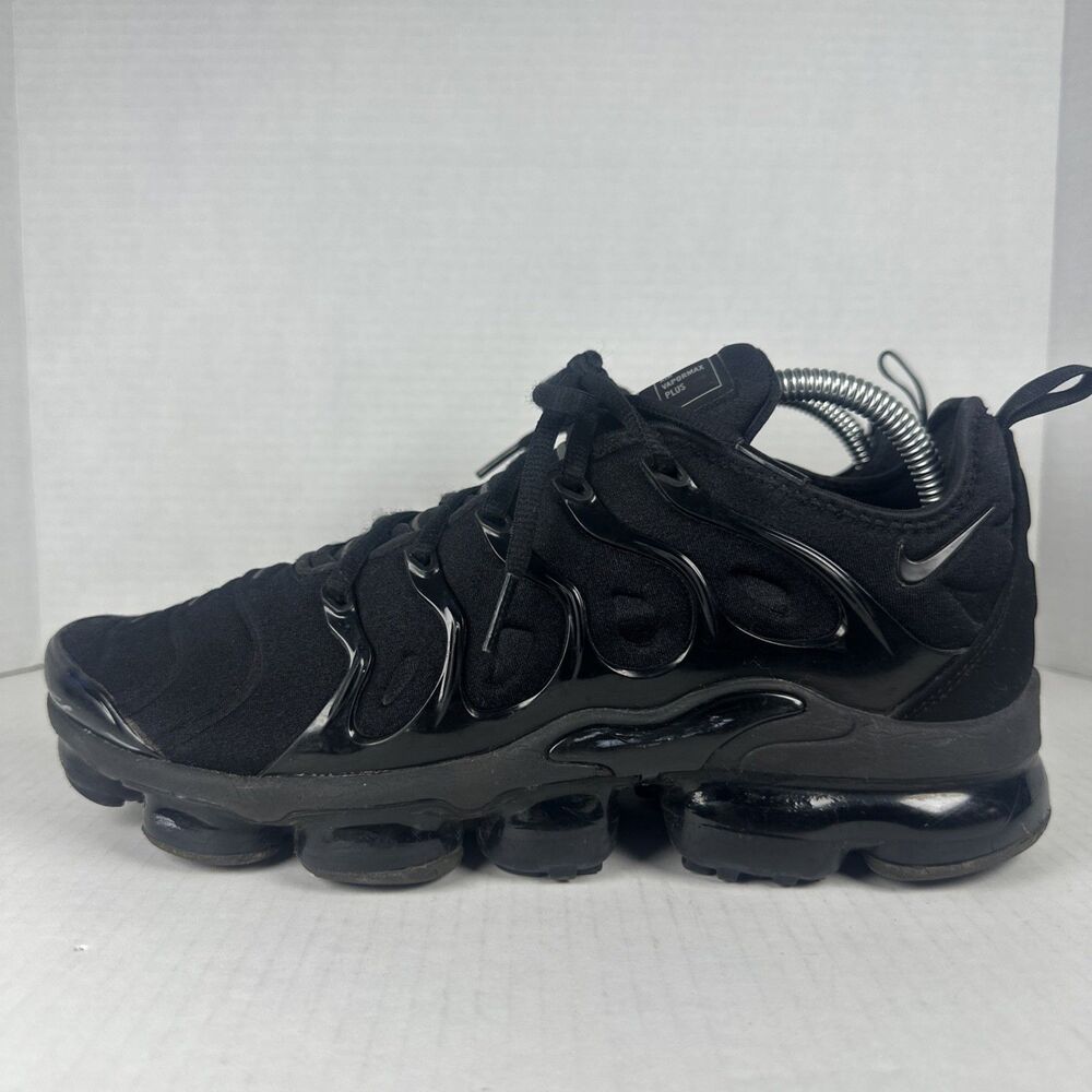 Nike Air VaporMax Plus Triple Black Mens Size 9 924453-004 Used Flaws